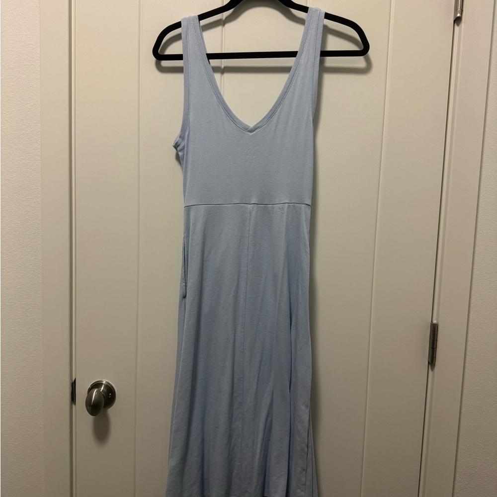 Target A New Day Powder Blue V Neck Dress with pockets, size Medium